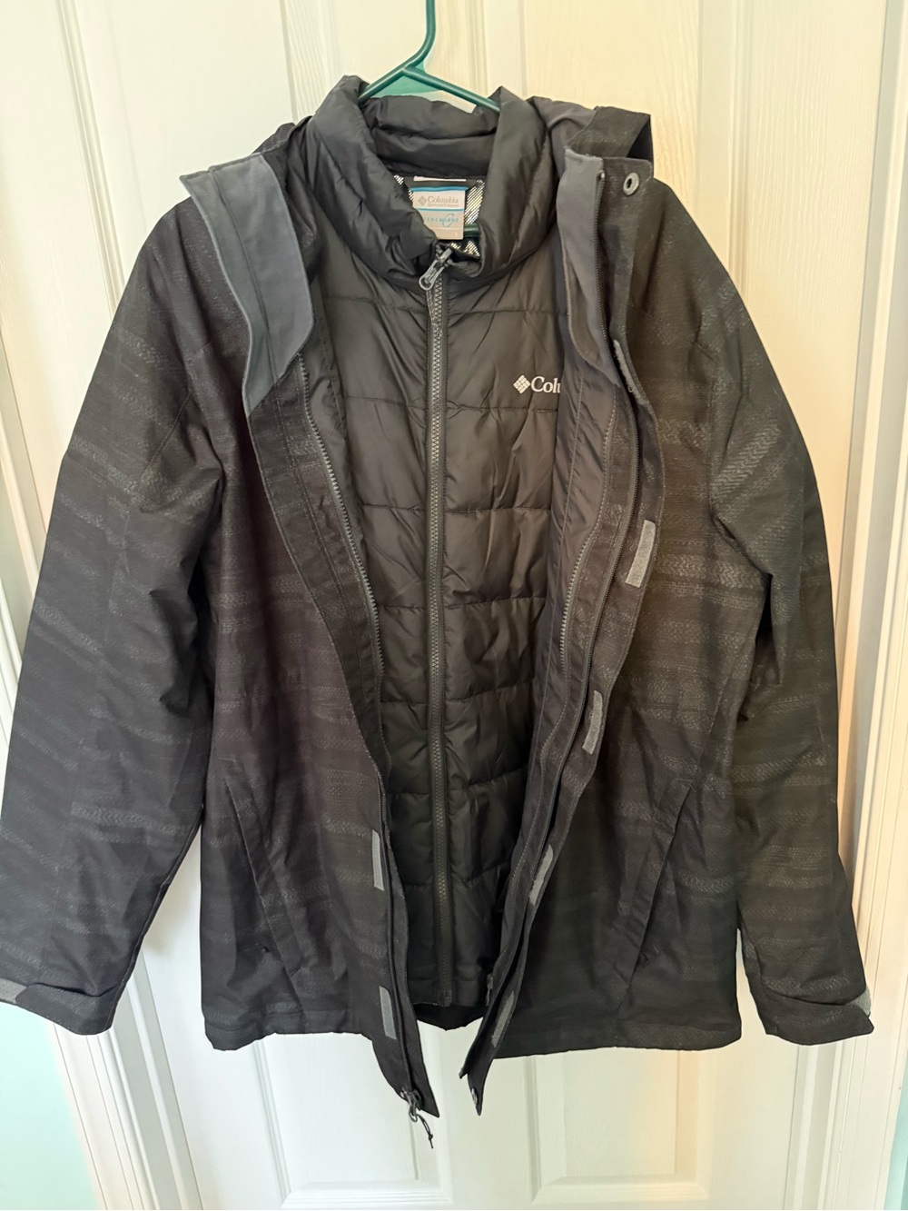 Columbia Men’s Black Two-Layer Puffer Shell Jacket